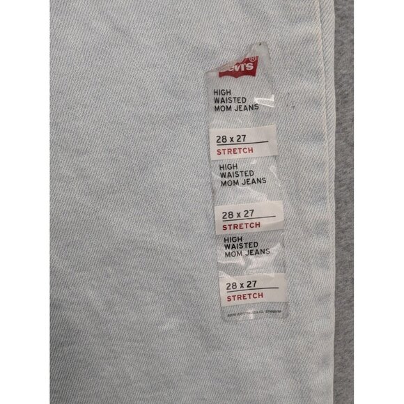 Levi's SilverTab Mom Jeans Womens 28x27 Light Wash High Waisted Tapered Stretch - Picture 4 of 16